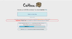 猫箱catbox，文件外链网站，最大支持200M。